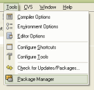 Tools->Package Manager