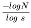 $\displaystyle \frac{-log N}{log\ s}$
